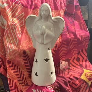 Praying Angel Ceramic Figurine - Cream